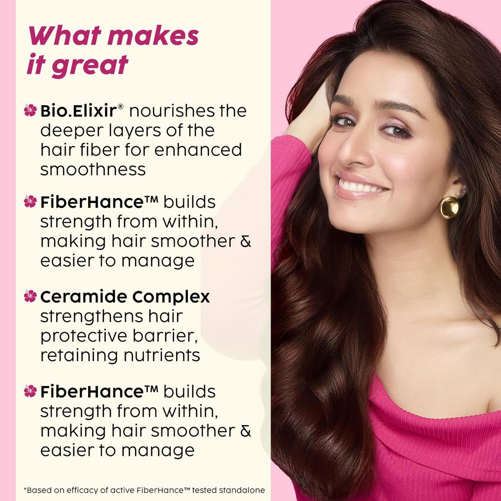 PLIX - THE PLANT FIX Hibiscus Frizz Control Hair Serum 50ml + Bond Repair Advanced Shampoo 200ml | Protects & Smoothes Frizzy Hair | 3x Strength wit