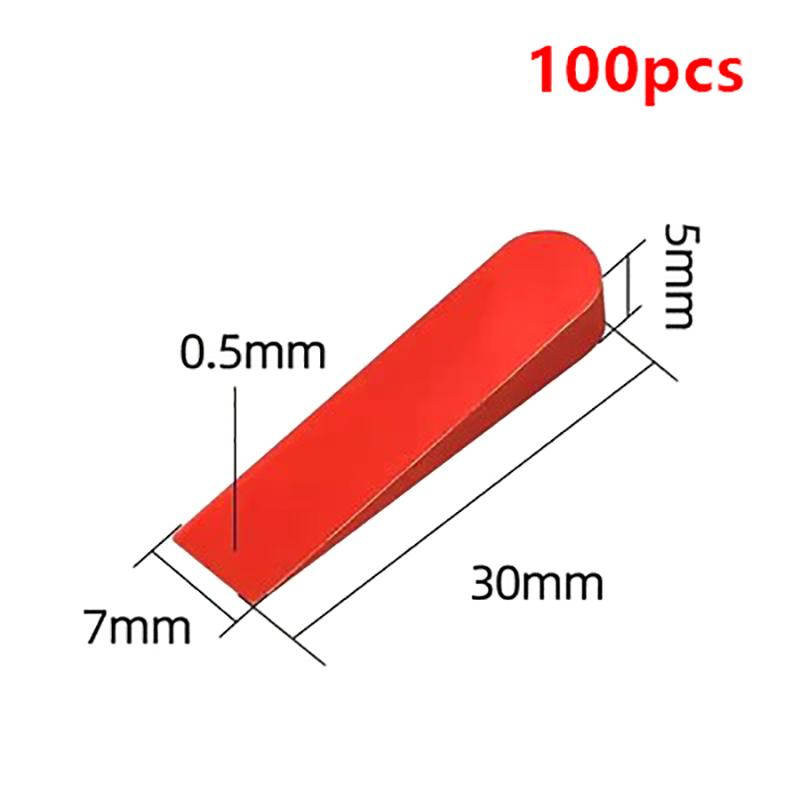 

100 шт. Многоразовые 5 мм Пластиковые Клинья-Распорки для Плитки Выравнивающие Зажимы Фиксаторы для Пола Керамическая Укладка Регулировка Инструмент для Строительства красный