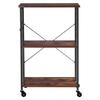 Kitchen Utility Cart, 3 Tier 60 Cm Microwave Stand Coffee Cart, Heavy Duty Storage Rack, Service Trolley On Wheels, Industrial Rolling Work Table with