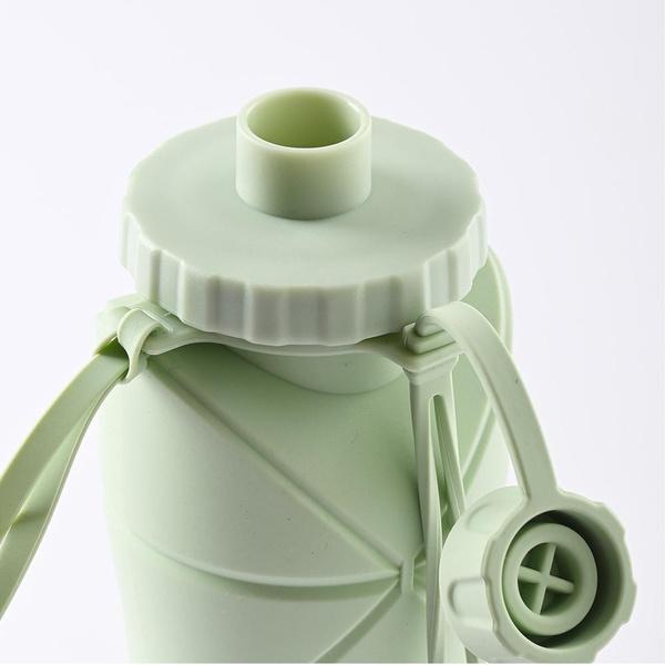 Durable 600ml Collapsible Water Bottle Leakproof Valve Reusable Collapsible Travel Water Bottle for Gym Camping Away