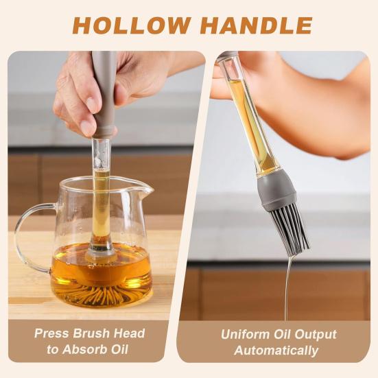 Silicone Basting Brush for Cooking Heat Resistant Pastry Brushes Food Brush for Oil Sauce Butter BBQ Baking Grilling Tools