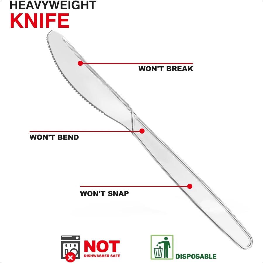 

Пластиковые ножи Сверхпрочные Прозрачные Одноразовые Праздничные Принадлежности Набор из 80 штук United States