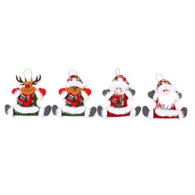 4 Pcs Christmas Ornaments Sitting Doll Hanging Pendant Party Supplies for Holiday Wedding Party Wreath Decoration