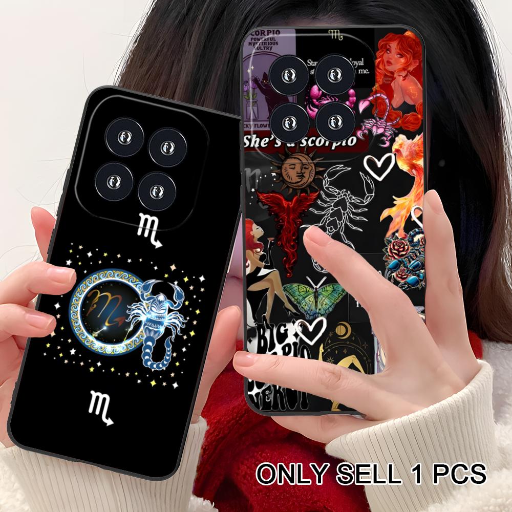 Zodiac Sign Scorpio Phone Case for Xiaomi 15 14 13 12 Mi 11 T Ultra Lite Pro S X 5G Soft TPU Shockproof Cover