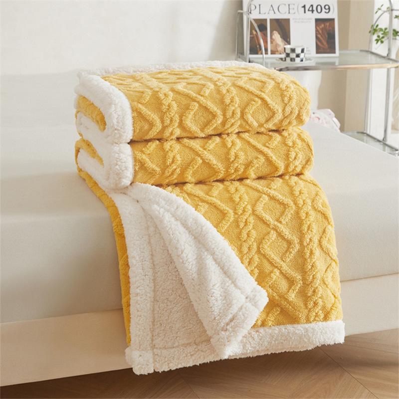 Dicke Warme Fleece-Kuscheldecke Extra Weich Flanell Karomuster für Couch Sofa Ganzjahres-Gemütlichkeit für Bett Homeoffice Geschenk