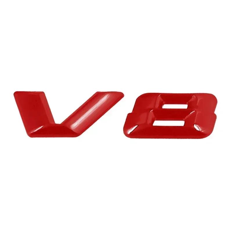 3D chromově černá V8 Logo Písmena Znak Odznak Nálepka na Blatník Auta Pro Mercedes Benz AMG GL ML SL 500 220 C63 S500 V8 Příslušenství