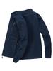 Men's Zipper Fleece Jacket with Side Pockets - Green Youth Style