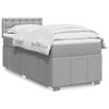 VidaXL Slat Bed Base with Mattress Light Grey 80x200 Cm Fabric 3286909