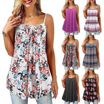 Damenmode, lässige Weste, ärmellos, Bohemian-Druck, lockeres Tanktop, großes Oberteil