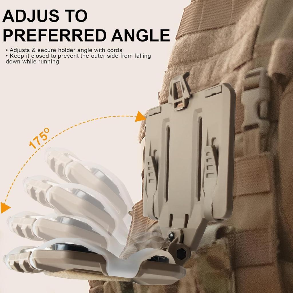 Taktischer MOLLE Handyhalter Faltbare Navigationsplatte Handy Ausrüstung Airsoft Jagdweste Zubehör