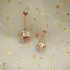 Hydrangea natural baroque pearl keshi earrings, long love European and American style silver needle earrings exquisite earrings