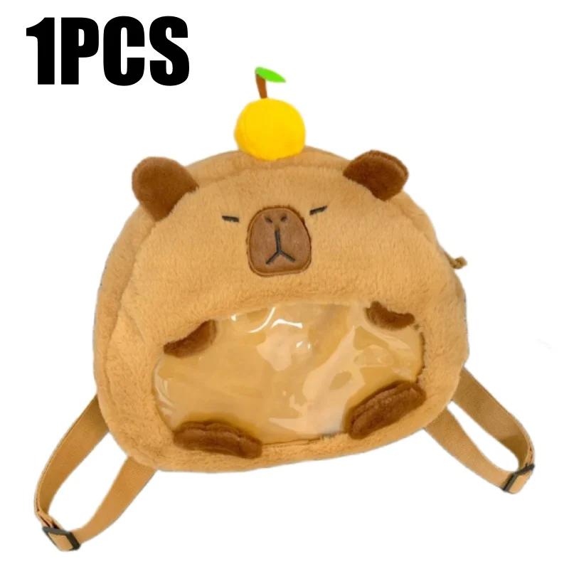 

Portable Shoulder Bag Capybara Itabag Wallet Small Item Bag Transparent Doll Bag Bag Pendant Zipper Bag Anime Backpack Travel