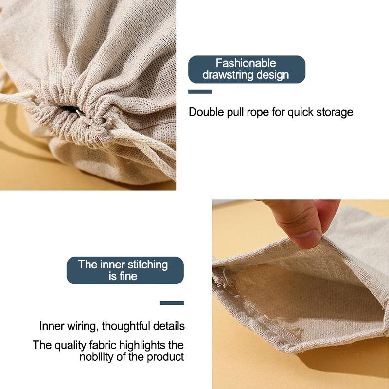 New 10 Pcs/Lot Linen Drawstring Bags Multiple Sizes Jewelry Packaging Bag Jewelry Pouch Sachets for Packaging SSBZD05
