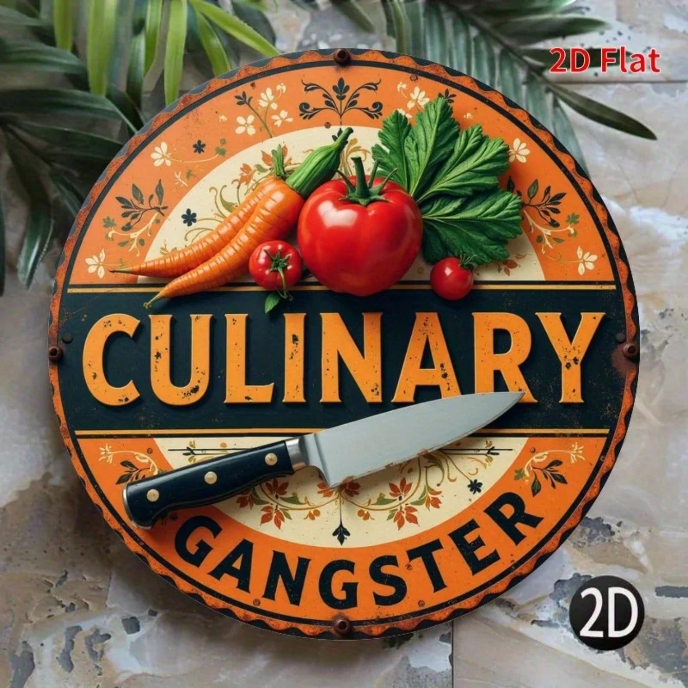 

Vintage Chopping Board Metal Wall Art Decor Rustic Kitchen Decor Holiday Gift 20x20