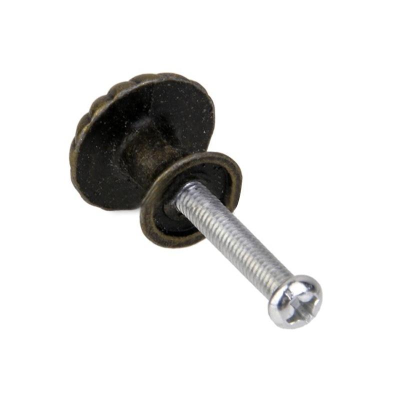 10PCs Zinc Alloy Single Hole Drawer Handle Retro Modern Drawer Cabinet Door Home Decoration Handle Round Pattern Handle