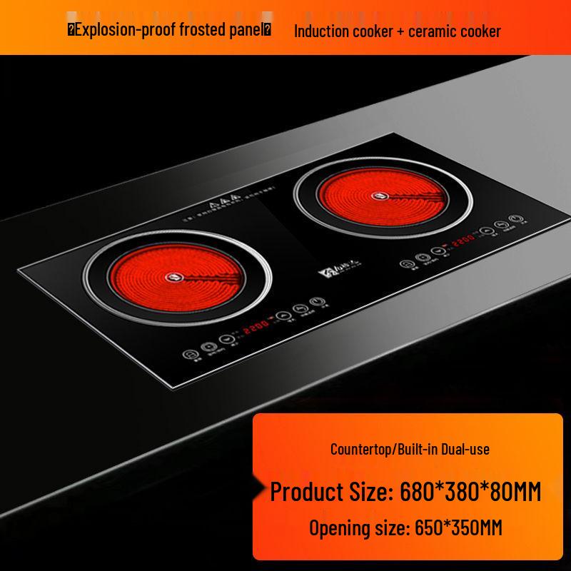 Smart Double-Burner Induction Cooktop - High Power, Built-In & Multifunctional