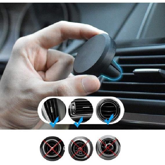 Magnetic Car Mobile Phone Holder, 360 Degree Rotatable Air Vent Car Mount Mobile
