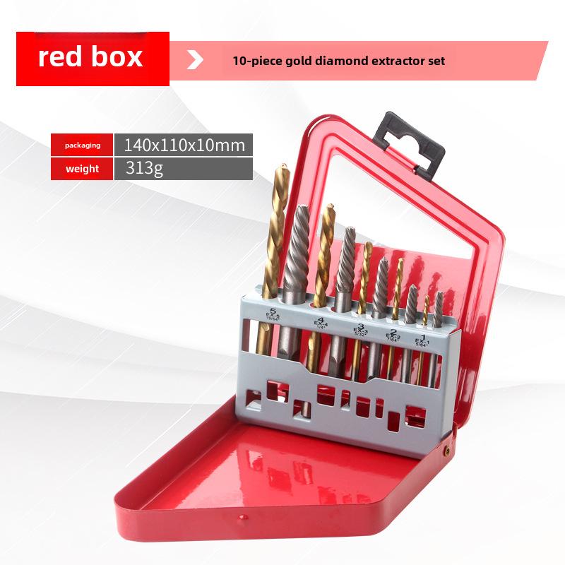 

Набор из 10 экстракторов винтов с железным ящиком для извлечения болтов