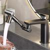1440° Döndürülebilir Ölçeklenebilir Metal Musluk Havalandırıcı Banyo Musluğu Sıçrama Geçirmez Bubbler Musluk Filtre Nozulu Musluk Su Tasarrufu Uzatıcı