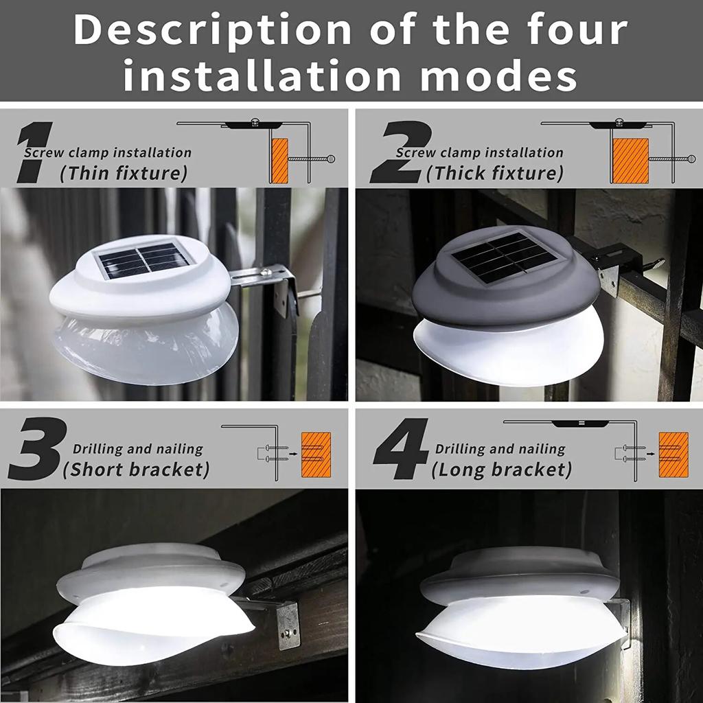 LED Solar Light, Waterproof Outdoor Garden Decoration Wall Light Suitable for Fence Garden Landscape Wall Walkway