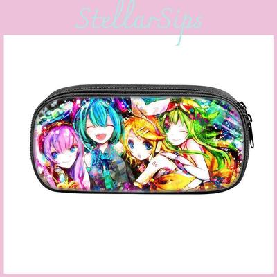 Hatsune Miku Nylon Pen Bag With Spacious Storage For Teens And Art Supplies
