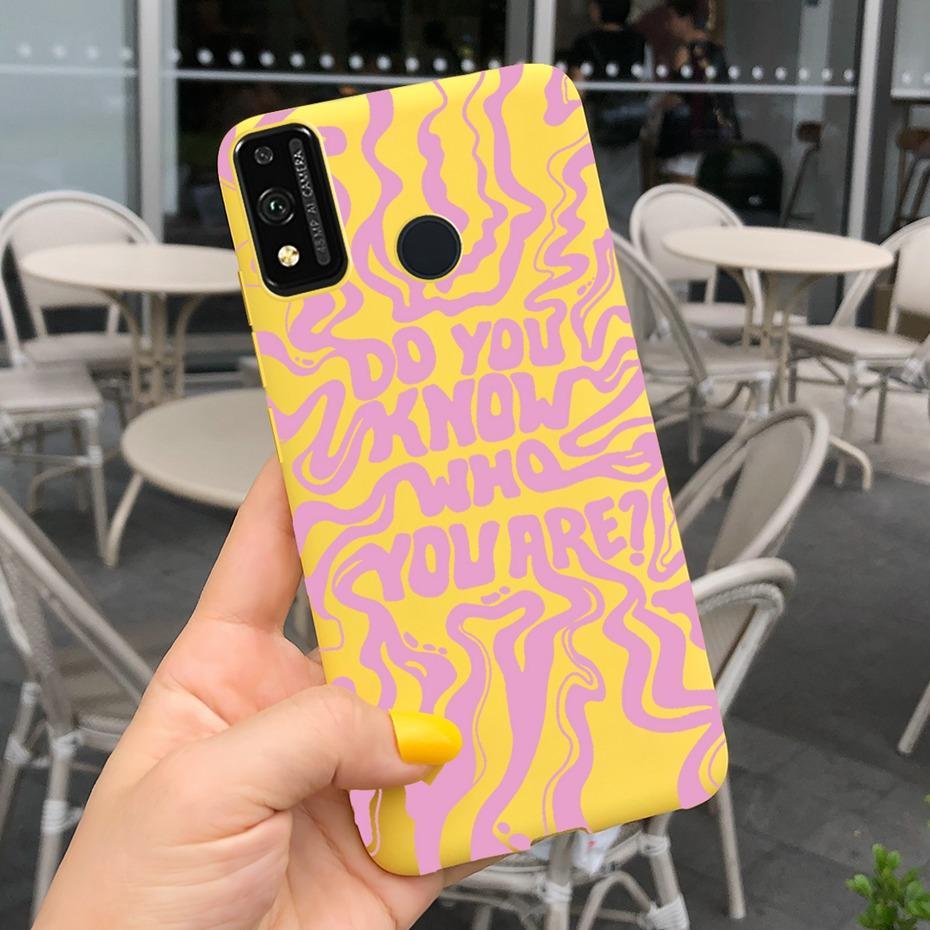 For Honor 9X Lite JSN-L21 Phone Case Honor 9X STK-LX1 Lovely Printing Macaroon Silicone Soft Cases Cover For Honor9X 9 X Lite