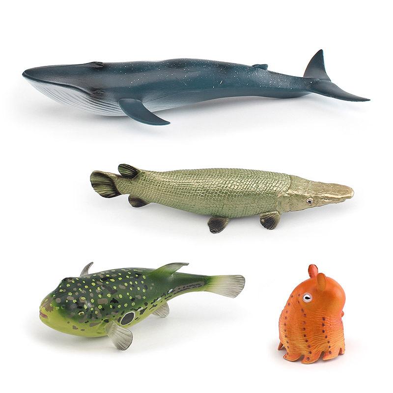 Export Simulation Marine Animal Model Submarine Creature Crocodile Gar Puffer Fish Blue Whale Flying Elephant Octopus Ornament