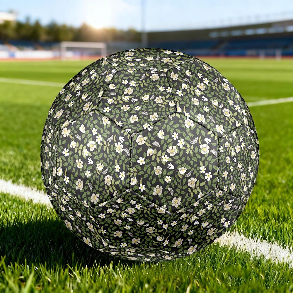1pc Floral Moth Size 5 Soccer Ball Professional Match Training Football Indoor &Outdoor Sports Ball Lightweight Durable c65152 Size 5