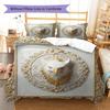 3D Biological Pattern Bedding Quilt Set Quilt Cover Pillowcase Home Decoration Birthday Gift (1 * duvet cover + 2 * pillowcase, without core)