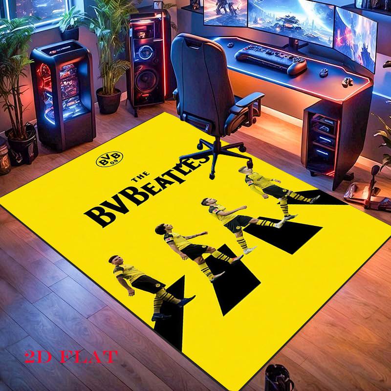Borussia Dortmund Carpet Rug for Living Room Bedroom Home Sofa Decoration,Kids Play Nonslip Floor Mat