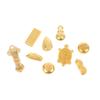 100Pcs Wealth Luck Gold Charms Mini Exquisite Gold Ingots Melon Seeds for DIY Gift Making Feng Shui Home Decor