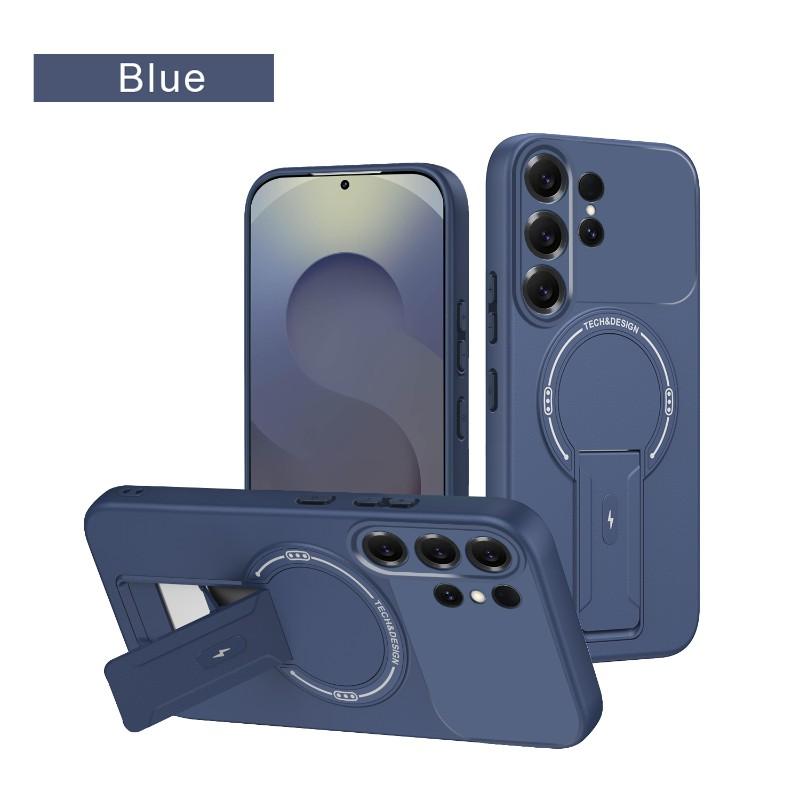For Magsafe Magnetic Wireless Charging Bracket Phone Case For Samsung A56 A55 A54 A52 S26 Ultra S24 S23 S22 S25 Ultra Plus FE