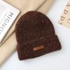 Wool hat women's winter fashion shows a small face, ear protection, warm and cold protection, large head circumference thickened knitted wool hat, c
