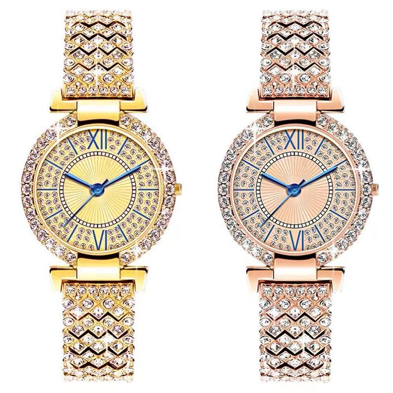 Luxury Rhinestone Woman Watches Fashion Elegant Wristwatch Quartz Watches for Girls Ladies Clock Relogio Feminino Montre Femme