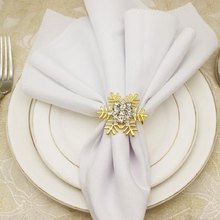 Kitchen Restaurant Table Decoration Snowflake Napkin Buckle Napkin Rings