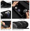 CONTACTS FAMILY Leather Anti-Fall Watch Box: Portable Three-Piece Mechanical Watch Storage Case