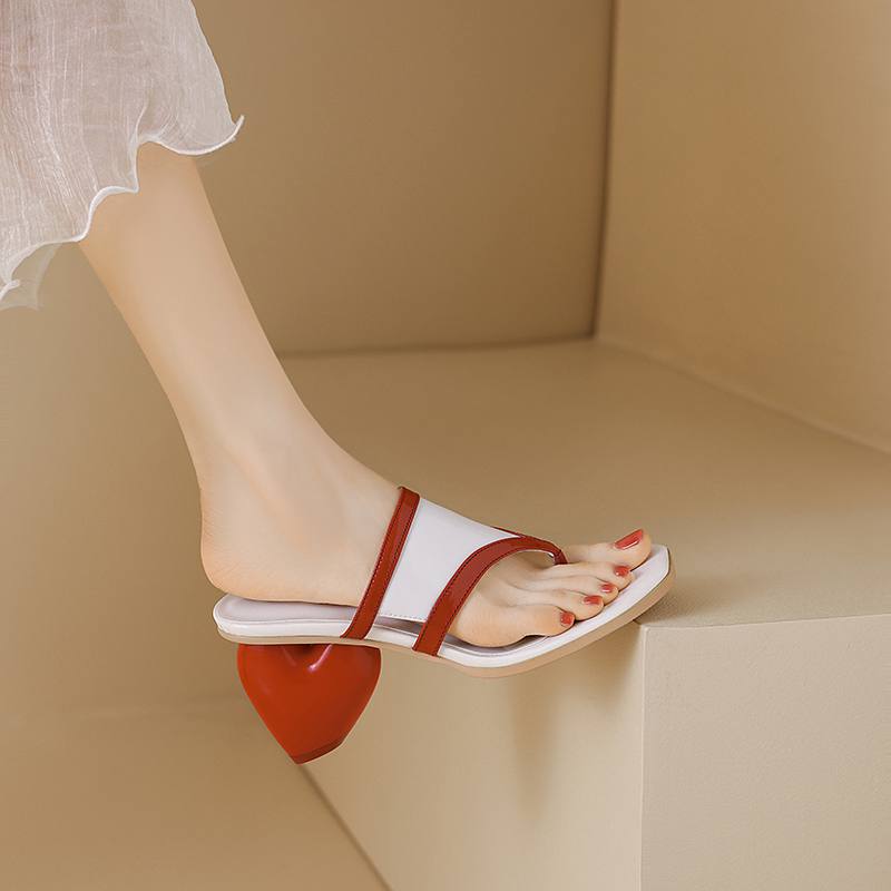 Krazing Pot Mules en maille à Air, tongs à bout ouvert, Style étrange, chaussures d'été à talons hauts, taille 43, sandales de luxe pour femmes