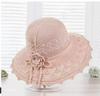 2025 Women's Korean Style Lace Dome Wide Brim Sun Hat - Summer Beach Knitted Sun Protection
