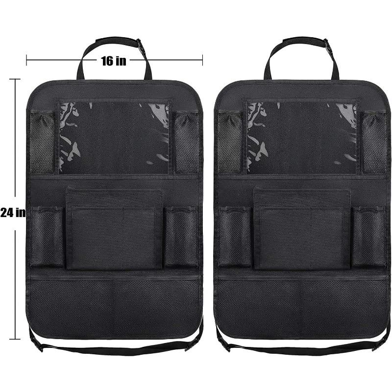 Car Backseat Organizer 9 Storage Pockets Seat Back Protectors Kick Mats for Kids Toddlers Accessories Car Seat Back Storage