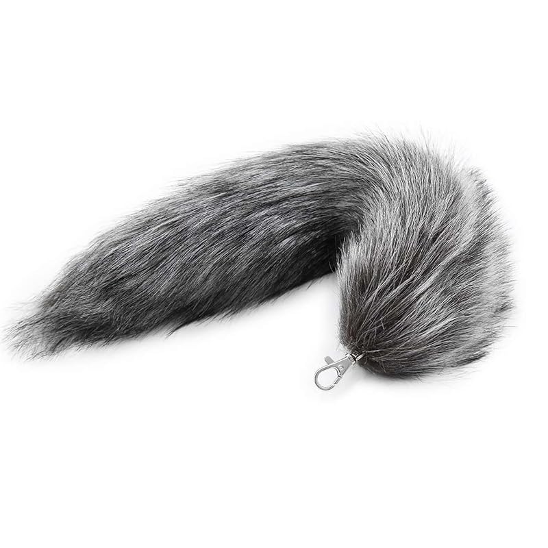 

[COZENTA] strap fur tail Fluffy Fluffy fox cosplay disguise key ring accessories (dark gray)