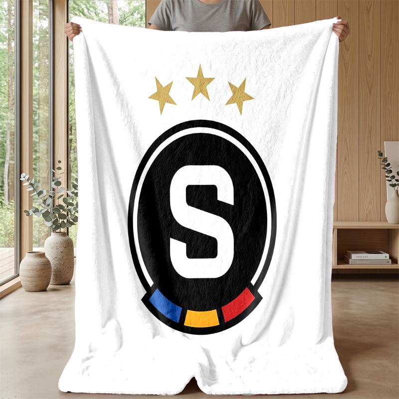 Sparta Prague Theme Blanket Soft Flannel Fleece Blanket Warm Lightweight Throw Blanket for Home Sofa Bed