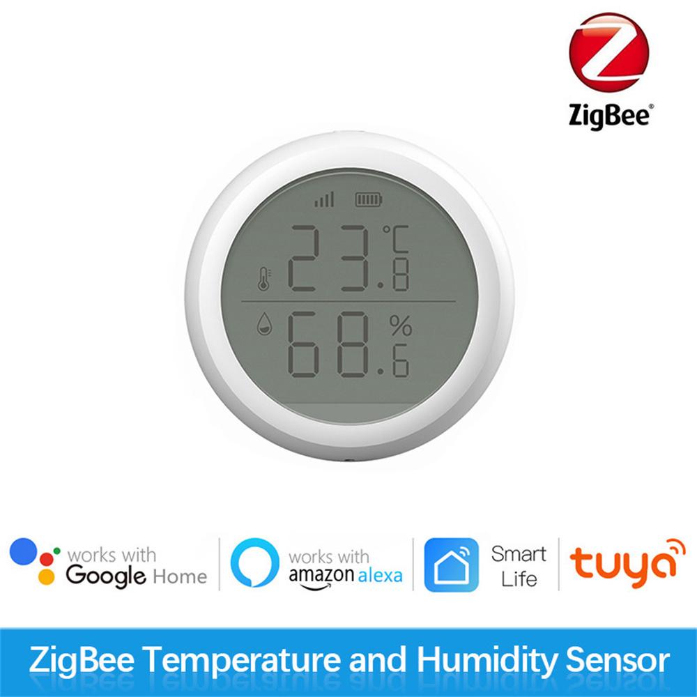 Tuya Smart ZigBee Thermometer Home Indoor Temperature And Humidity Sensor With LCD Display APP Voice Control Alexa Google Home