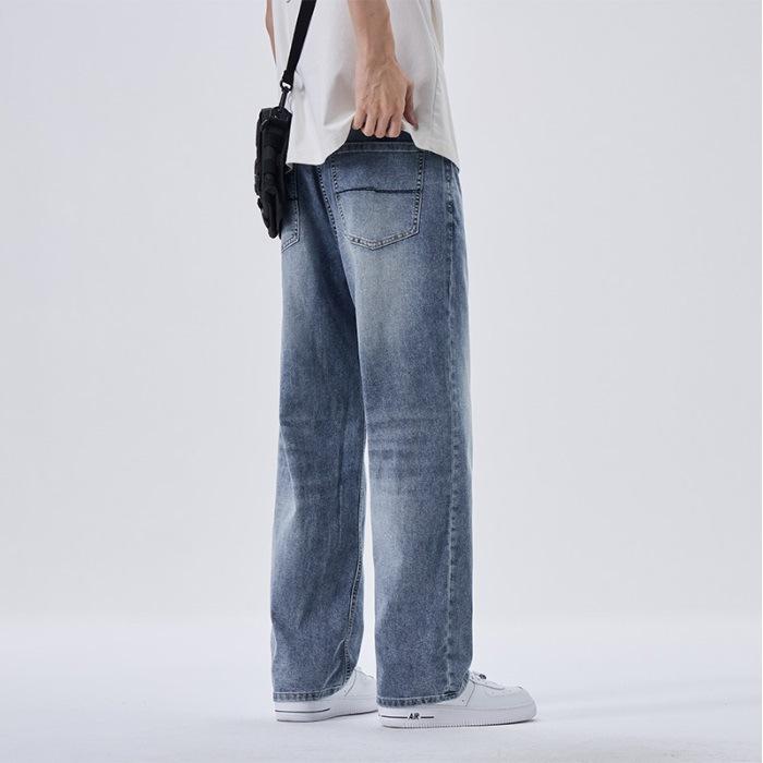 

Новые летние джинсы мужские прямые зауженные старые ретро брюки мужские брюки 40