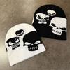 Halloween Skull Knit Beanie Men Women Winter Warm Streetwear Trendy Hat
