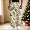 Men's Street Casual Loose Fit Comfortable Athletic Pants with Christmas Print