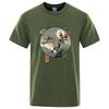 Summer Mens Tshirt High Quality 100 Cotton Anime Dinosaur Printing Casual Cool Oneck Men Tshirt Male Top for Men Tees