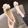 Fashion Mesh Breathable With Bow Woman Flats Summer Square Toe Shoes for Women 2025 Discount 39 Comfortable and Elegant Chic Point Shoe