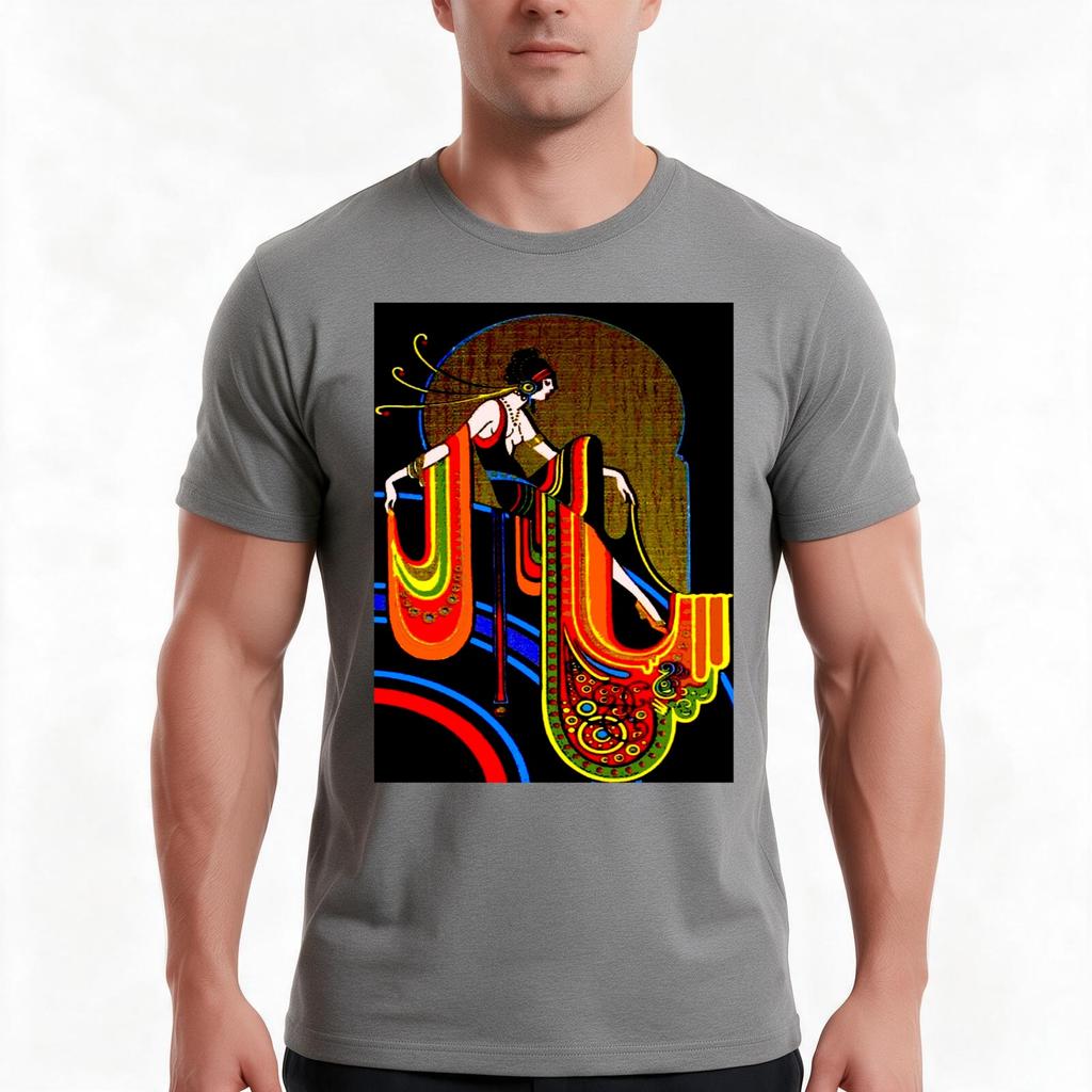 Flapper Vintage Pinup Beauty Print TShirt Summer Casual Cotton Tee Oversized Streetwear Tops Vintage Graphic Print