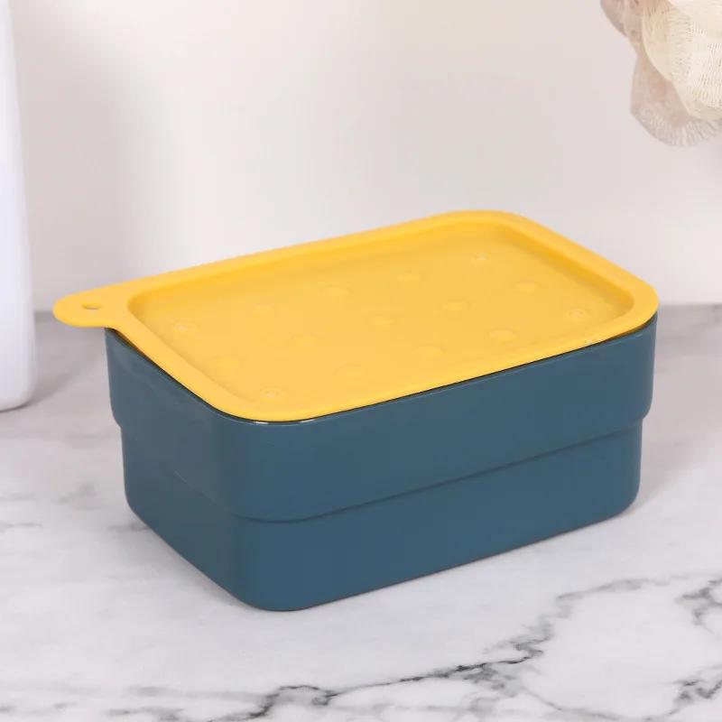 

Мыльница 2 в 1, контейнер и щетка, держатель для ванной и душа, контейнер для походов, дорожная мыльница, простой органайзер для дома для уборки