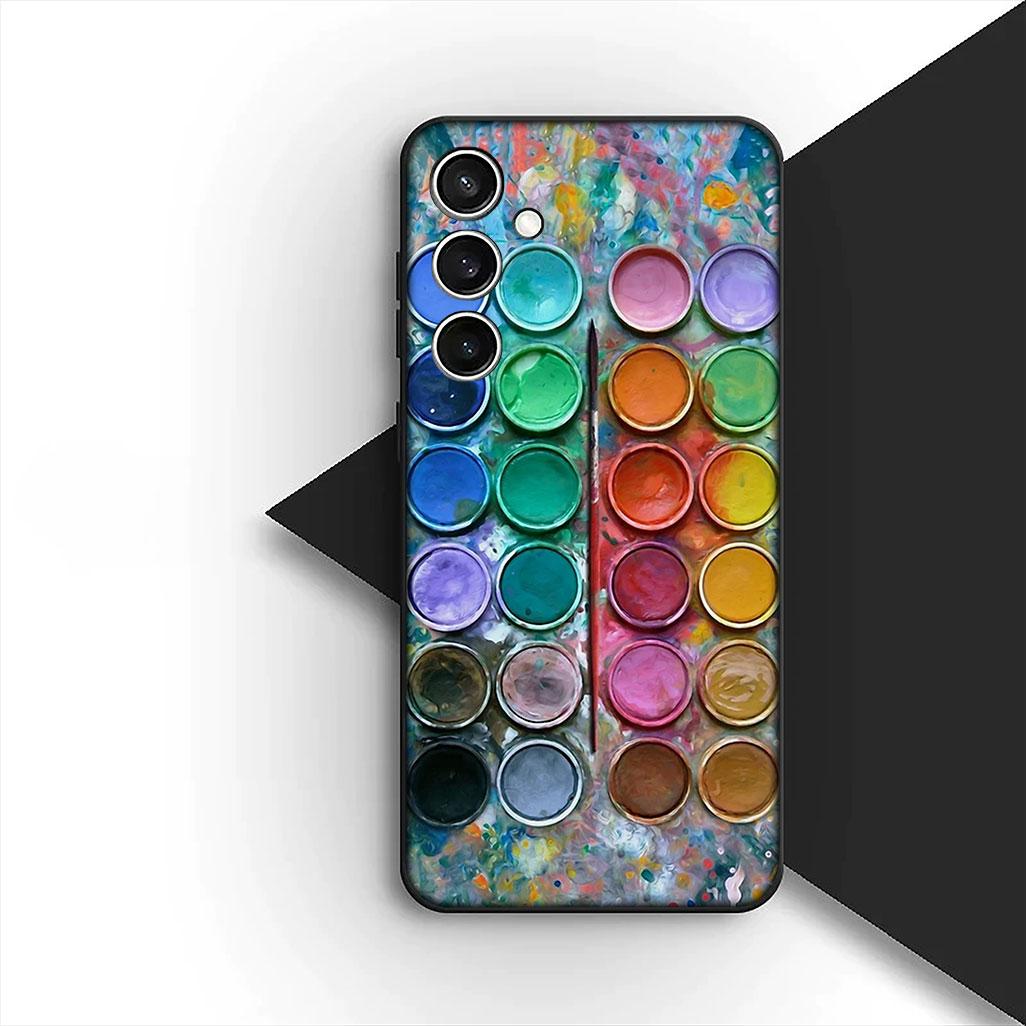 

for Apple iPhone 17 16 14 15 Plus Pro Max 16E ProMax + 15Plus 15+ 16+ Case Cassette Paintbox Color Palette Water Pallet Tape iPhone 16